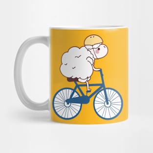 Cyclist Sheep Riding a Bike Mug